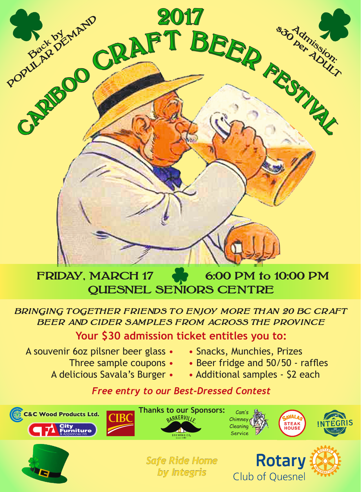 2017 Cariboo Craft Beer Festival Rotary Club of Quesnel